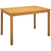 vidaXL Eettafel 110 x 75 x 75 cm Massief Eikenhout Naturel Rechthoekig