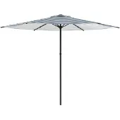 vidaXL Tuinparasol 300 x 300 cm Polyester Rechthoekig Blauw en Wit