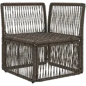 vidaXL Hoeksofa eenheid Grijs poly rattan