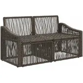 vidaXL Tuin Sofa 2-Aantal zitplaatsen Grijs poly rattan