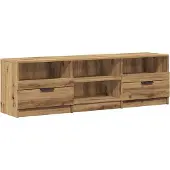 vidaXL Tv-meubel 150x33,5x45 cm bewerkt hout artisanaal eikenkleur