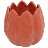 Countryfield Bloempot tulp donker roze 12x12x13cm roze Aardewerk Bloempot