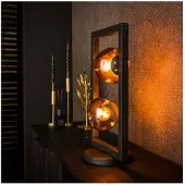 Meubelplaats Moderne Tafellamp 2L Stellar in Artic Zwart voor Sfeerverlichting - Tafellampen - 30x20x55 cm - Ideaal voor Woonkamer of Slaapkamer - Stijlvol en Compact Design