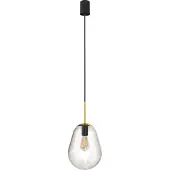 Nowodvorski Lighting Glazen hanglamp Pear Short Ø 22cm goud met helder glas