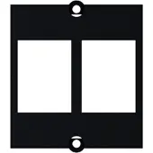 Bachmann maatwerk module frame 2x Keystone met metalen beugel, zwart