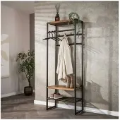 Meubelplaats Garderobemeubel roede Luno - Drift Brown Powdercoated