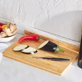 Karaca Lalin - Snijplank - 30 x 40 cm - Bamboe Keukenplank - Extra Dik - Houten Snij- en Serveerplank