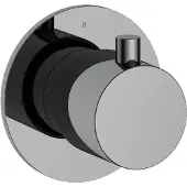 Hotbath Cobber CB010CEXT Afbouwdeel Stopkraan - Cold - Zwart Chroom - Kranen, Badkranen, Inbouw Badkranen - 8719638627665
