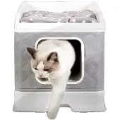 OEM Kattenbak, Eenvoudig Schoonmaken, Gesloten Ontwerp, GRIJS