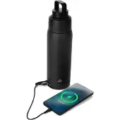 Aqiila Thermosfles | | Powerbottle | 600 ml (Powerbank, Zwart, RVS)