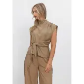Ibana Dames Tops & T-shirts Tavir - Camel - Maat 40