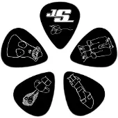 D'addario And Co JOE SATRIANI GUITAR PICKS BLACK 10 PACK LIGHT