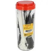 DeLOCK Cable tie assortment box 600 pieces black / white