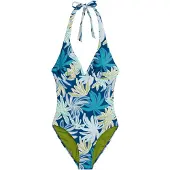 Marc O'Polo Badpak ' Bohemian Leaf ' blauw / kaki