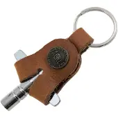 Tackle Instrument Supply Co . Drum Key with Leather Case Saddle Tan