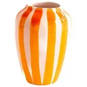 VAL Pottery Foolish vaas D5.5cm H15cm Funky oranje streep