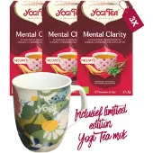 Yogi tea Mental Clarity bio - 3 pakjes - inclusief limited edition mok