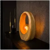 Meubelplaats Tafellamp 1L Arch van Natuurlijk Mangohout voor Woonkamers - Massief Mango Naturel - Tafellampen - 30x13x43 cm - Sfeerverlichting - Stijlvol en Natuurlijk Design - Perfect voor Moderne Interieurs