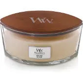 Woodwick Heartwick Flame Ellipse Geurkaars - White Honey - 50 branduren