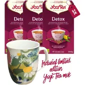 Yogi tea Detox Bio - 3 pakjes - inclusief limited edition mok