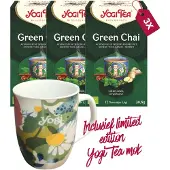 Yogi tea Green Chai Bio - 3 pakjes - inclusief limited edition mok