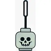 LEGO Glow-in-the-dark skelethoofd bagagelabel