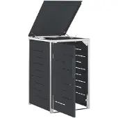 vidaXL Containerombouw for 1 Bin 240L Antracietkleurig