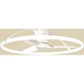 Mantra-Iluminacion Smart LED plafondventilator Nepal, wit, DC, stil dimbaar, wit / opaal, Woon-/ Eetkamer, metaal, Modern