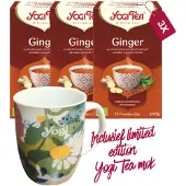 Yogi tea Ginger Bio - 3 pakjes - inclusief limited edition mok