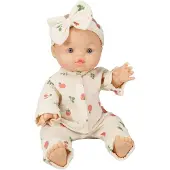 Heless Meisjes Babypop met Bruin Jurkje - 34cm