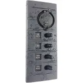 PLASTIMO 4 Way Switch Panel With Plug 15a 12v Grijs