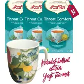 Yogi tea Throat Comfort Bio - 3 pakjes - inclusief limited edition mok