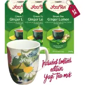 Yogi tea Green Tea Ginger Lemon Bio - 3 pakjes - inclusief limited edition mok