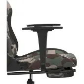 vidaXL Gamestoel met voetensteun stof camouflage en zwart