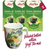 Yogi tea Green Jasmine Bio - 3 pakjes - inclusief limited edition mok