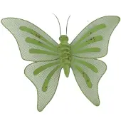 Deco Vlinder Fab 44x3,5x33cm Metaal Groen groen Metaal Tuinbeeld