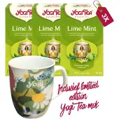 Yogi tea Lime Mint Bio - 3 pakjes - inclusief limited edition mok