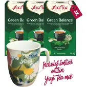 Yogi tea Green Balance Bio - 3 pakjes - inclusief limited edition mok