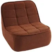 Sweeek Fauteuil bouclé stof 1 zitplaats Terracotta