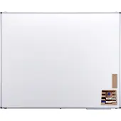 Legamaster Whiteboard PREMIUM, staand/liggend formaat, wit gelakt staal + aluminium frame, magnetisch, inclusief uitgebreide accessoires, B 1500 x H 1200 mm