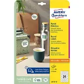 Avery Ronde etiketten L3415-10 Permanent klevend Ø 40 mm Wit 10 Vellen à 24 Etiketten