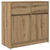 vidaXL Dressoir lade 80x34x76 cm spaanplaat artisanaal eikenkleurig