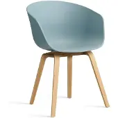 HAY About a Chair 22 stoel Dusty blue-gelakt eiken statief