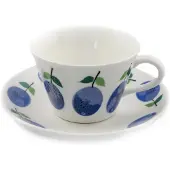 Gustavsberg Porslinsfabrik Prunus koffiekop met schotel 15 cl