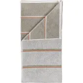 Zone Denmark Sauna handdoek Soft grey-eucalyptus-terracotta, 70x140 cm