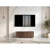 AX Living Barvo 100 TV-kast, lage kast, donkerbruin notenhout, Warmia S