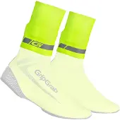 Gripgrab - CyclinGaiter Hi-Vis Regen Wielren Overschoenen Cuffs Neopreen Manchetten - Geel Hi-Vis - Unisex - Maat S/M