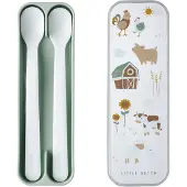 Mepal Set Babylepel 2 Stuks Little Farm Groen groen Kunststof