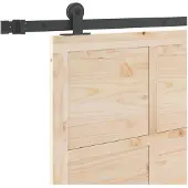 vidaXL Schuifdeur Naturel 100 x 208 cm Massief grenenhout