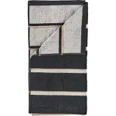 Zone Denmark Sauna handdoek Black-soft grey-camel, 70x140 cm